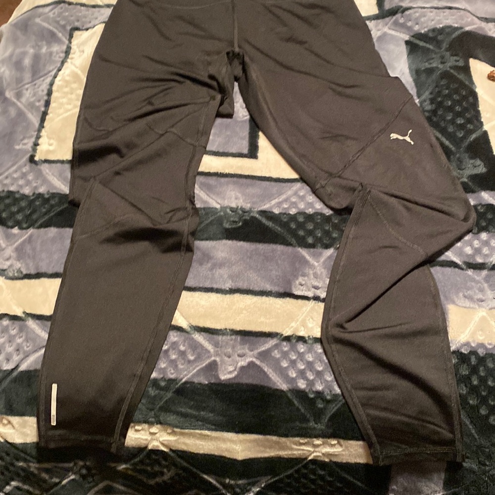 Black puma workout pants